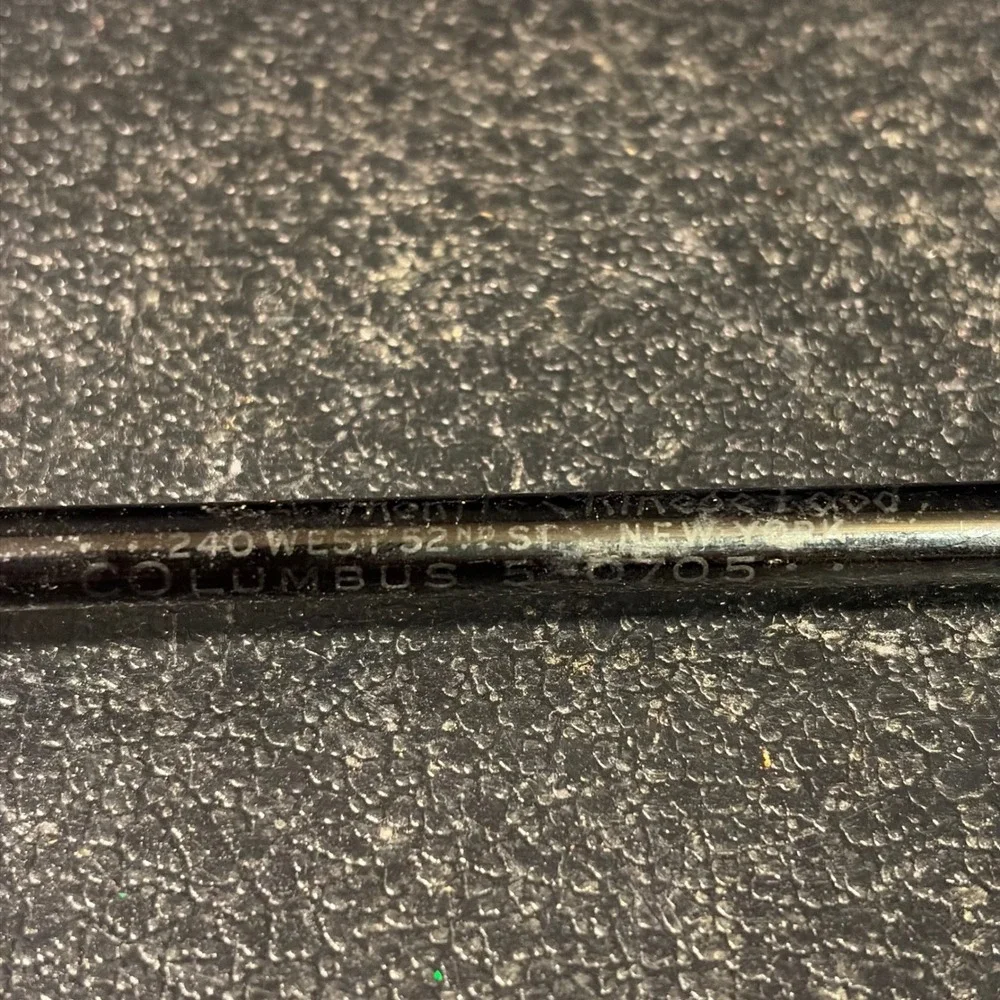 Ruby Foo's Black Glass Swizzle Stick Vintage NYC Restaurant Barware 6